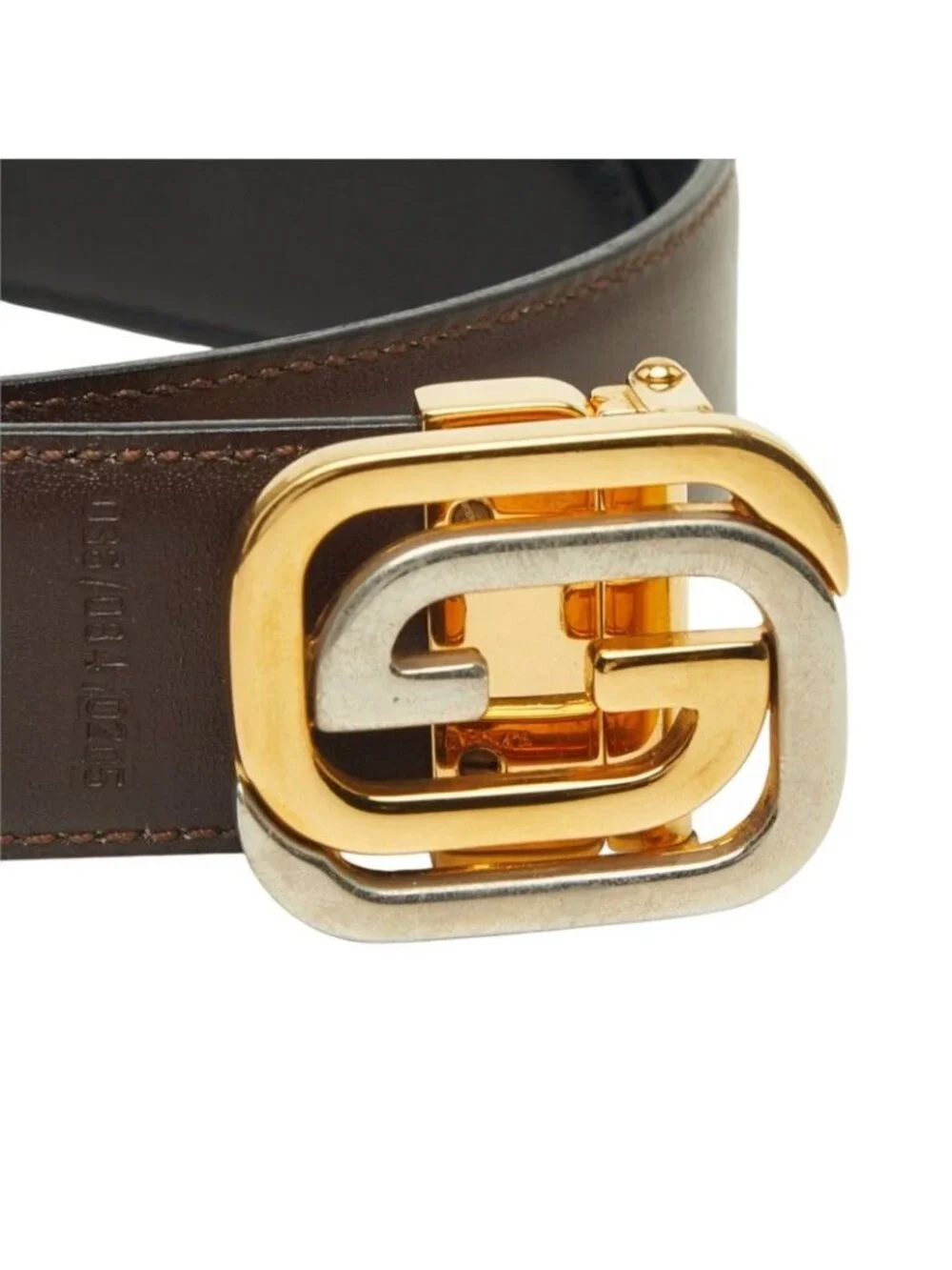 Gucci Interlocking Reversible Belt Brown Leather